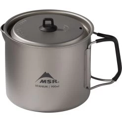 MSR Titan Kettle 900ml -Camp Haven 13845 msr titan titanium kettle 900ml handles open MV
