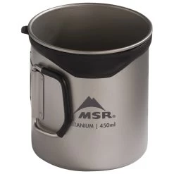 MSR Titan Cup 450ml -Camp Haven 13847 msr titan titanium cup 450ml handles closed revised