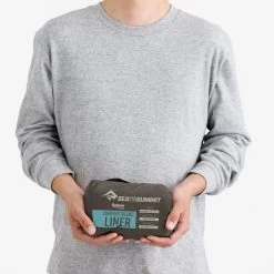 Sea To Summit Comfort Blend Liner (Rectangle) -Camp Haven ComfortBlendSleepingBagLiner RectangularWithPillowSleeve ASL032071 250201 MODEL 2