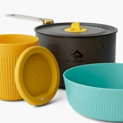 Sea To Summit Frontier Ultralight One Pot Cook Set (1 Person, Small 3 Piece) -Camp Haven FrontierULOnePotCookSet1P3Piece1.3LPotWithS BowlandCup ACK027031 122104 ADDITIONAL 2