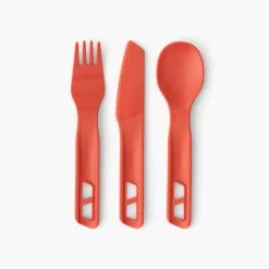 Sea To Summit Passage Cutlery Set (3 Piece) -Camp Haven PassageCutlerySet3PieceSpicyOrange ACK035021 120808 PRIMARY