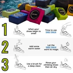 Shoe Chalk - Climbing Shoe Cleaner 10 Shoe Chalk - Climbing Shoe Cleaner -Camp Haven ShoeChalkinstructions